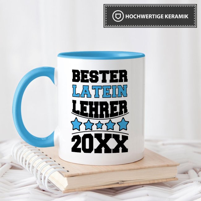 Tasse Bester Latein-Lehrer Hellblau