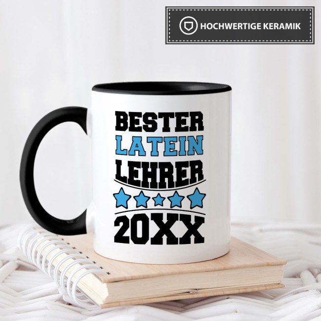 Tasse Bester Latein-Lehrer Schwarz