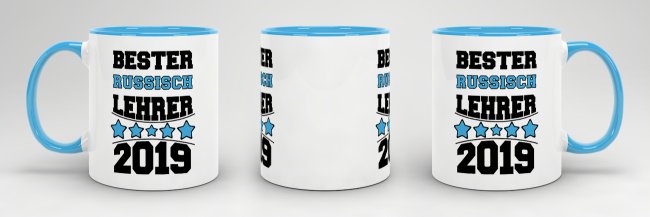 Tasse Bester Russisch-Lehrer Hellblau