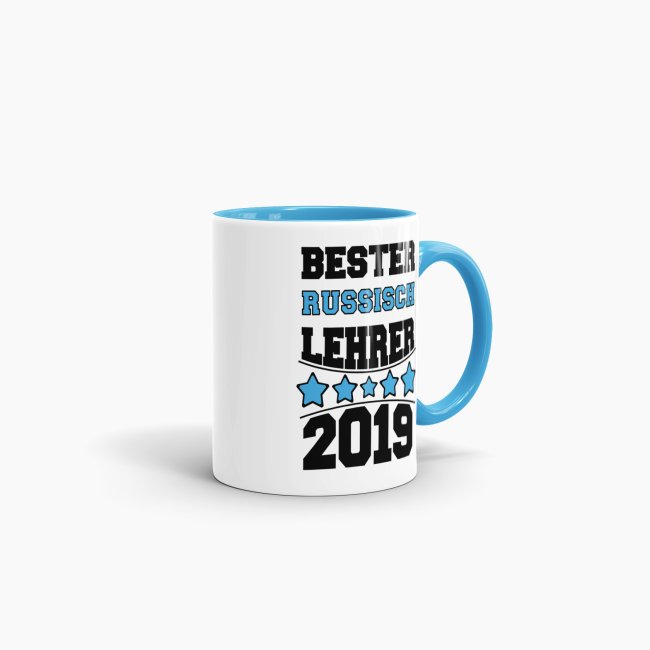Tasse Bester Russisch-Lehrer Hellblau