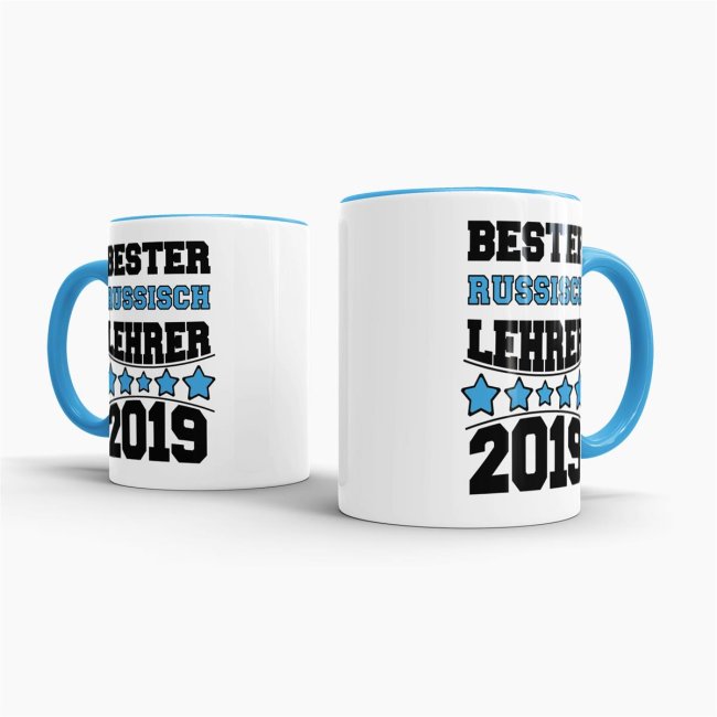 Tasse Bester Russisch-Lehrer Hellblau