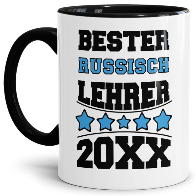 Tasse Bester Russisch-Lehrer Schwarz