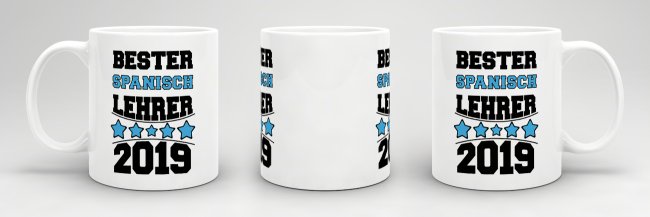 Tasse Bester Spanisch-Lehrer Weiss