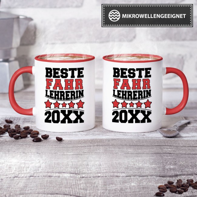 Tasse Beste Fahr-Lehrerin Rot