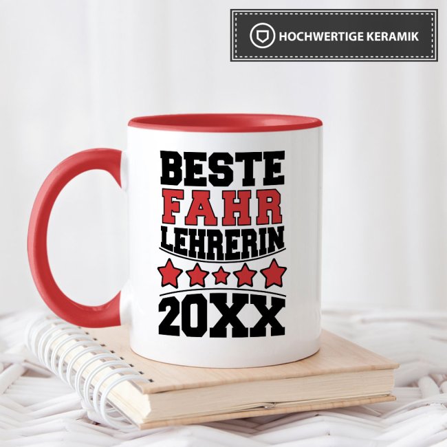 Tasse Beste Fahr-Lehrerin Rot