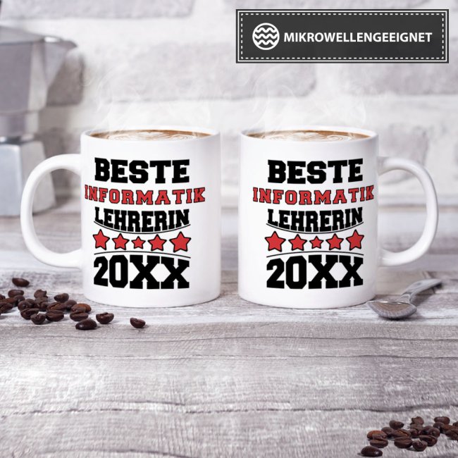 Tasse Beste Informatik-Lehrerin Weiss