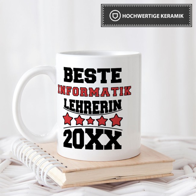 Tasse Beste Informatik-Lehrerin Weiss