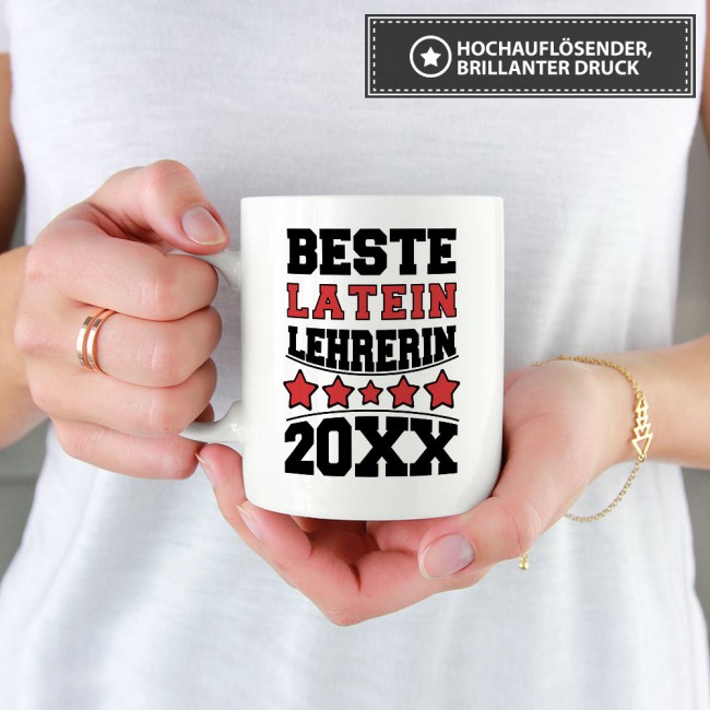 Tasse Beste Latein-Lehrerin Weiss