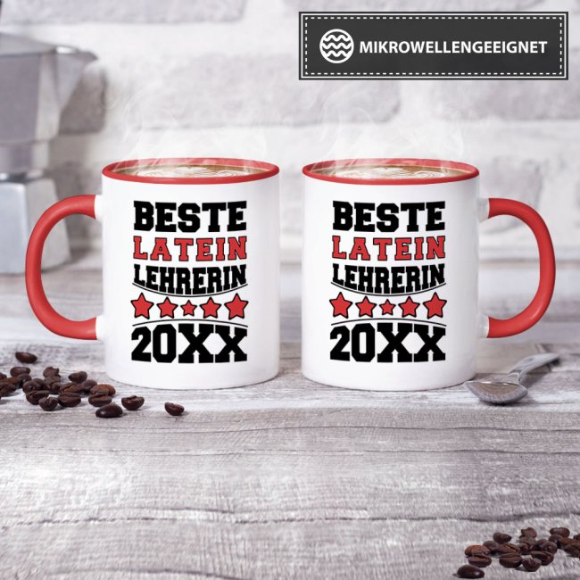 Tasse Beste Latein-Lehrerin Rot