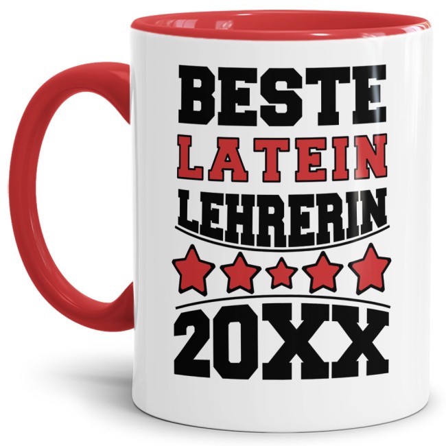 Tasse Beste Latein-Lehrerin Rot