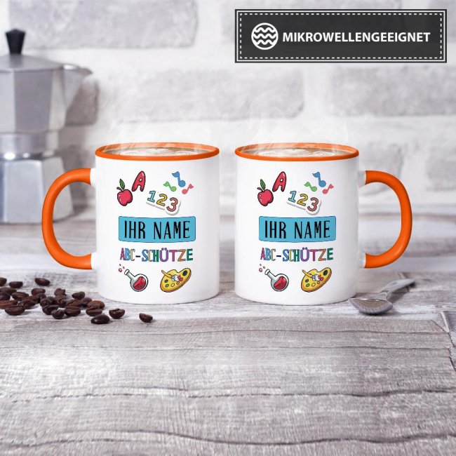 Tasse zur Einschulung - ABC-Sch&uuml;tze Orange