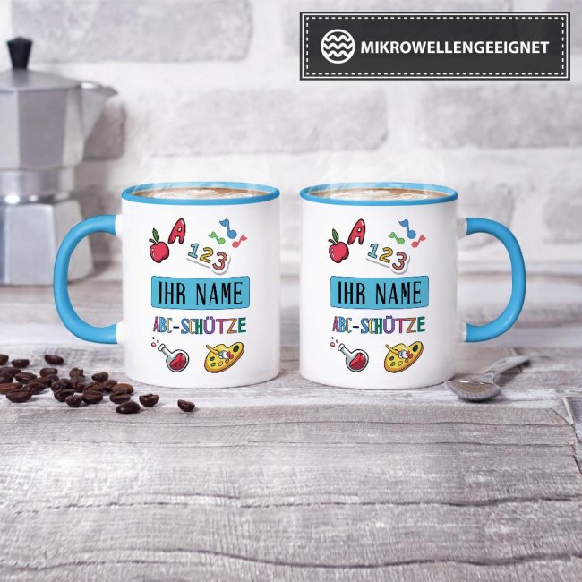 Tasse zur Einschulung - ABC-Sch&uuml;tze Hellblau