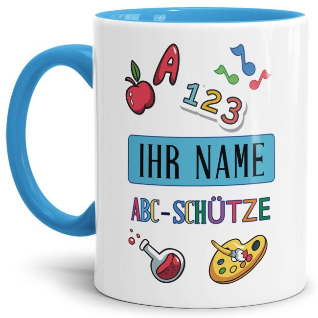 Tasse zur Einschulung - ABC-Sch&uuml;tze Hellblau