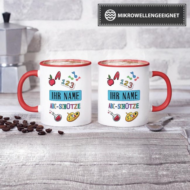Tasse zur Einschulung - ABC-Sch&uuml;tze Rot
