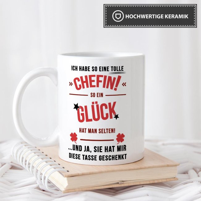 Tasse - Ich hab eine so tolle Chefin - Wei&szlig;