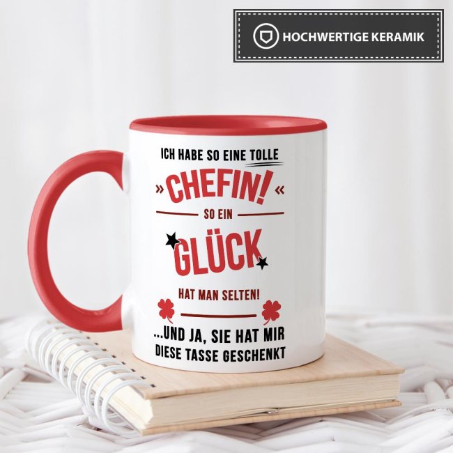 Tasse - Ich hab eine so tolle Chefin - Rot