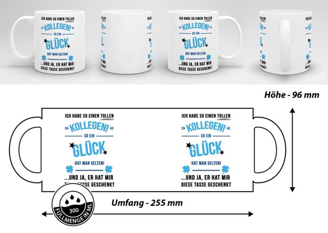 Tasse - Ich hab einen so tollen Kollegen - Wei&szlig;