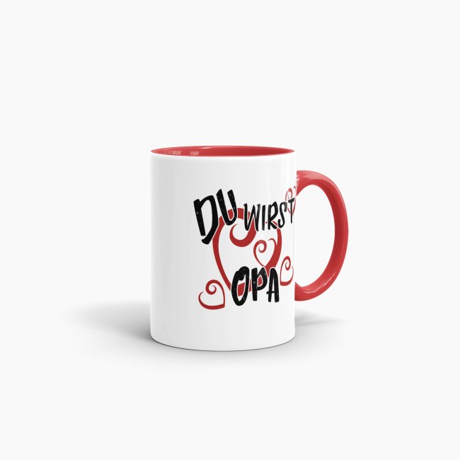 Tasse Du wirst Opa Rot