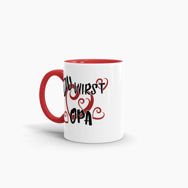 Tasse Du wirst Opa Rot