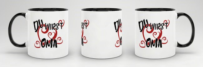 Tasse Du wirst Oma Schwarz