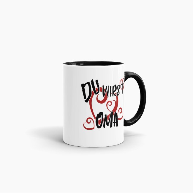 Tasse Du wirst Oma Schwarz