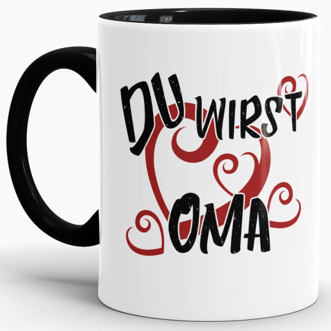 Tasse Du wirst Oma Schwarz