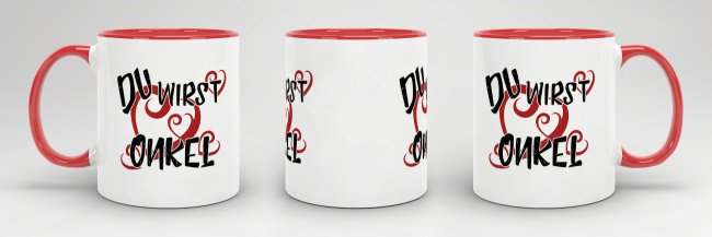 Tasse Du wirst Onkel Rot
