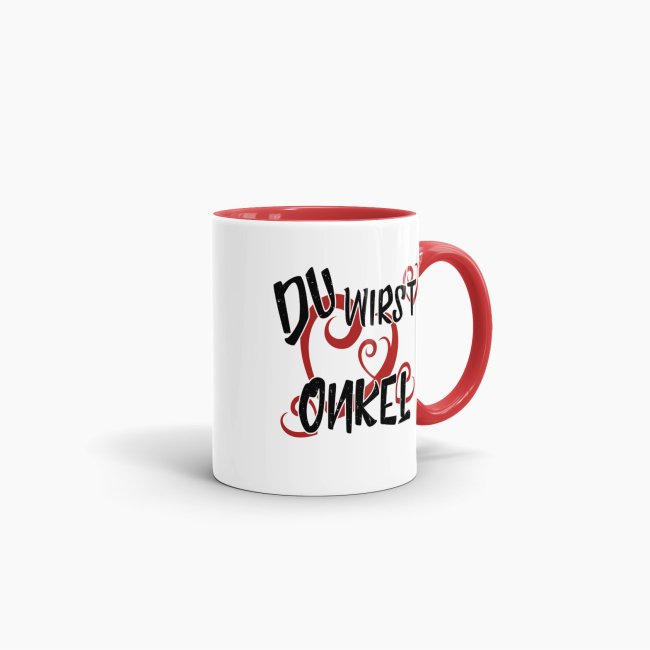 Tasse Du wirst Onkel Rot