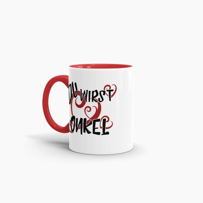 Tasse Du wirst Onkel Rot