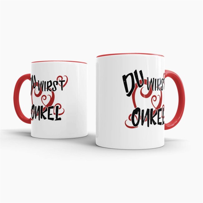 Tasse Du wirst Onkel Rot
