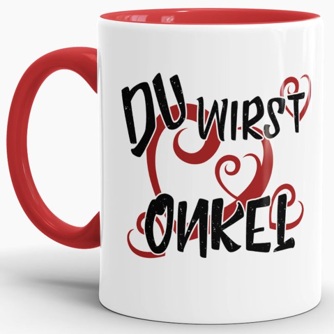 Tasse Du wirst Onkel Rot