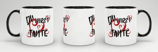 Tasse Du wirst Tante Schwarz