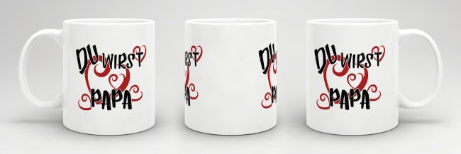 Tasse Du wirst Papa Weiss
