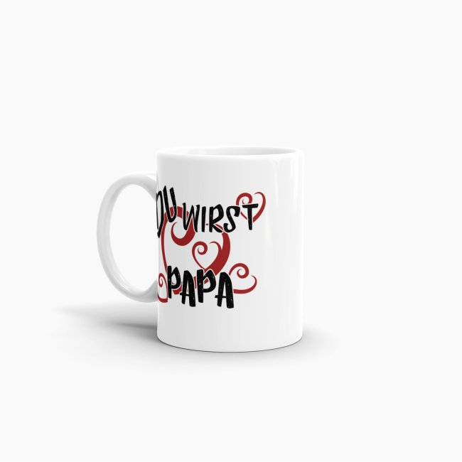 Tasse Du wirst Papa Weiss
