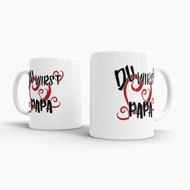 Tasse Du wirst Papa Weiss