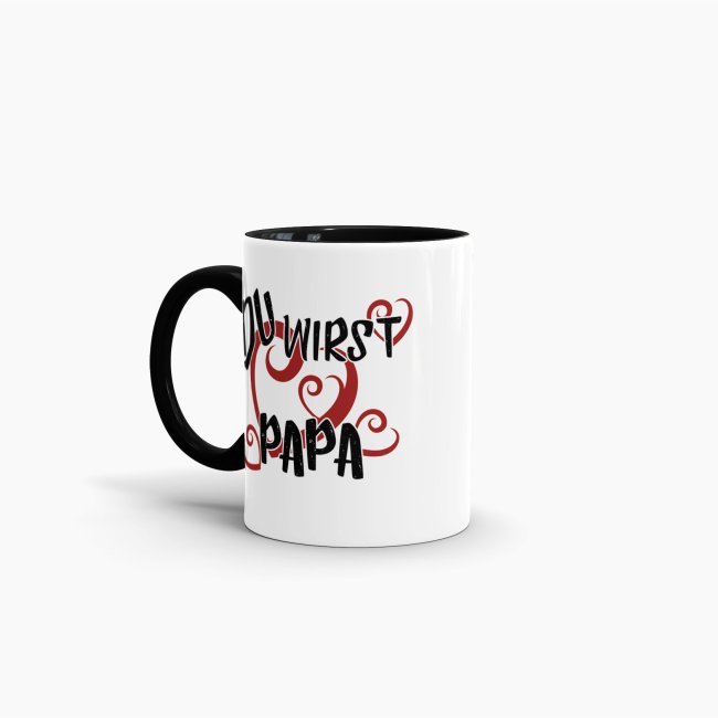 Tasse Du wirst Papa Schwarz