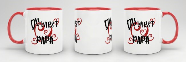 Tasse Du wirst Papa Rot