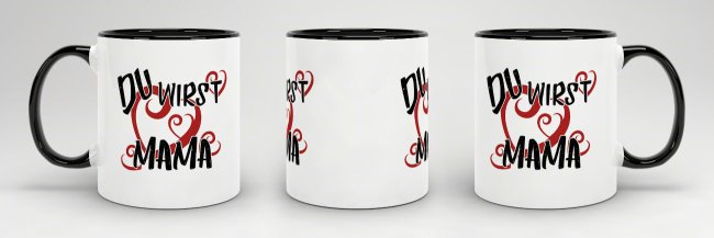 Tasse Du wirst Mama Schwarz