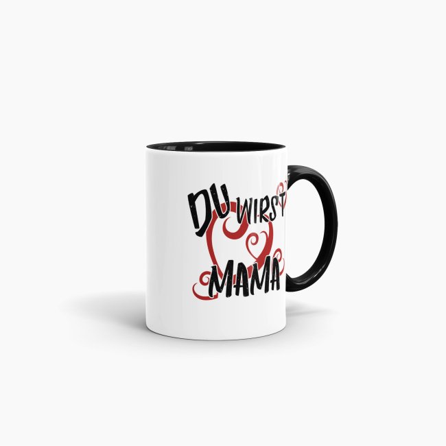 Tasse Du wirst Mama Schwarz