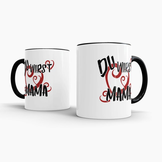 Tasse Du wirst Mama Schwarz
