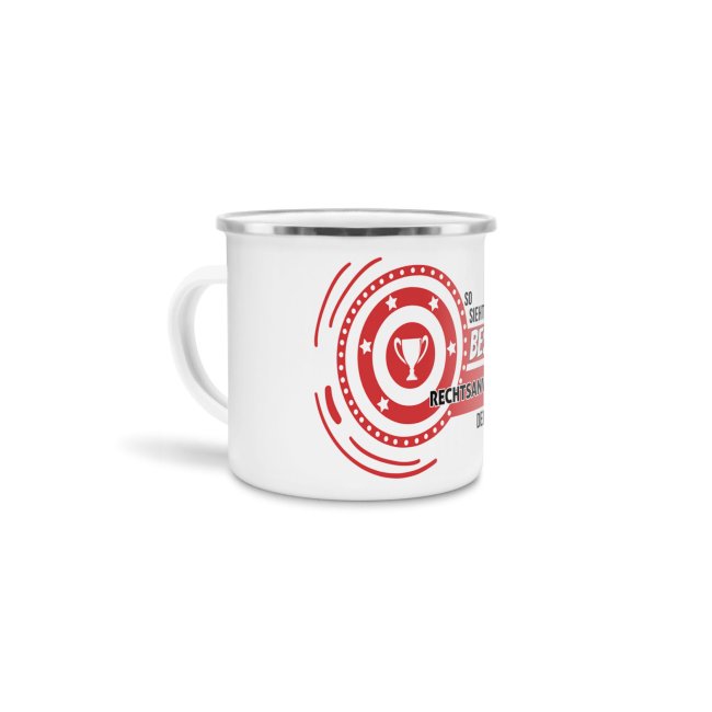 Emaille-Tasse mit Spruch - So sieht die beste Rechtsanw&auml;ltin aus