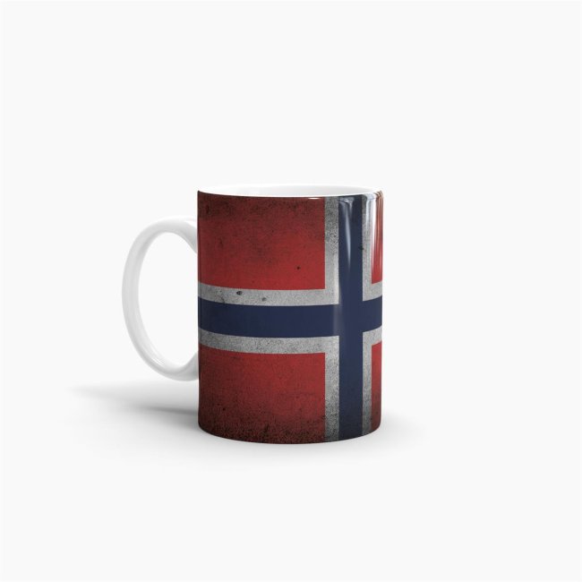 Tasse Norwegen Flagge -Retro-