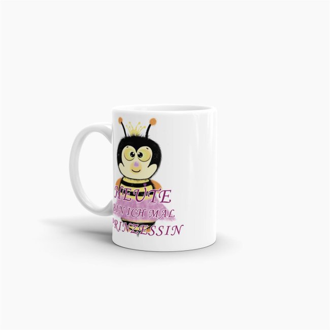 Bienen -Tasse Heute bin ich mal Prinzessin Weiss