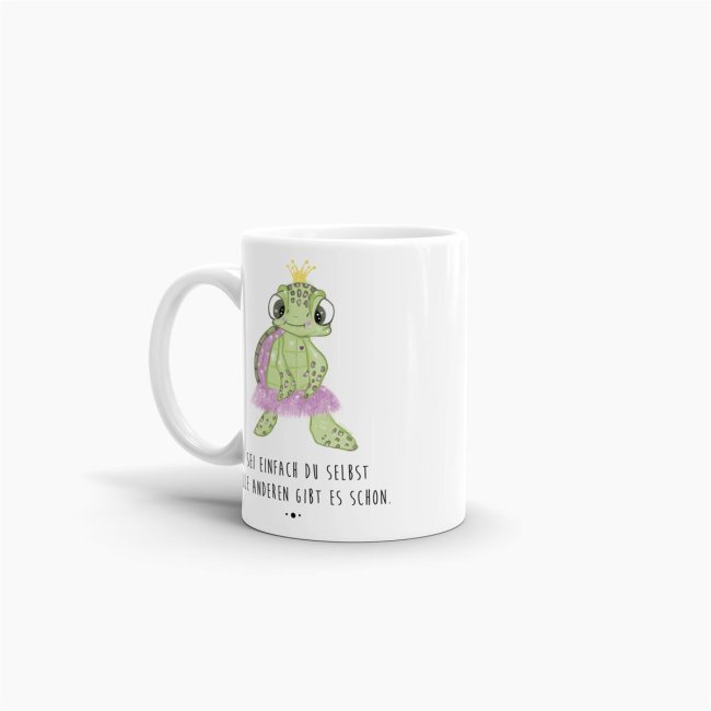 Schildkr&ouml;ten -Tasse Sei einfach du selbst Weiss