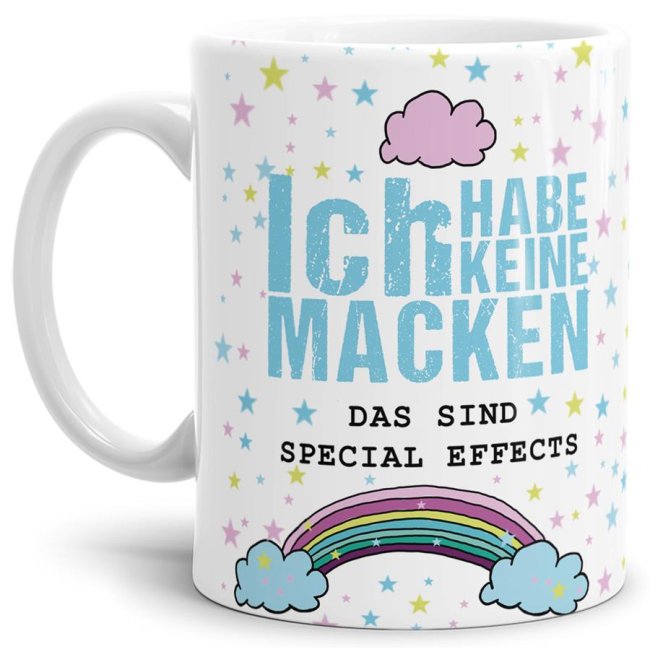Tazza Divertente 'Ich Habe Keine Macken' - Ceramica, Prodotta In Germania, Idea Regalo Per Colleghi E Amici