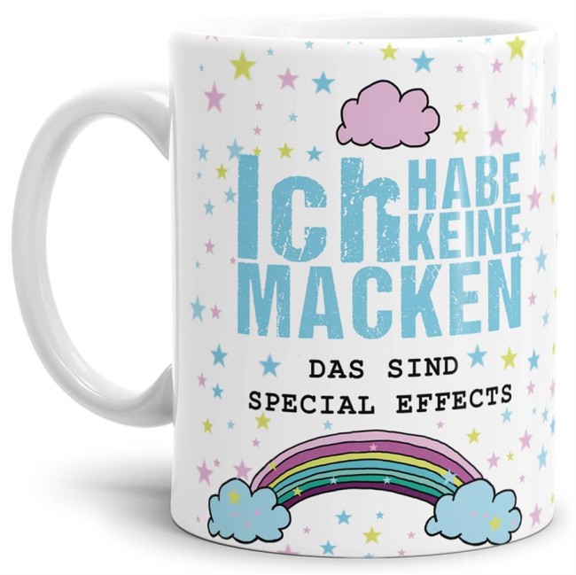 Tazza Divertente 'Ich Habe Keine Macken' - Ceramica, Prodotta In Germania, Idea Regalo Per Colleghi E Amici