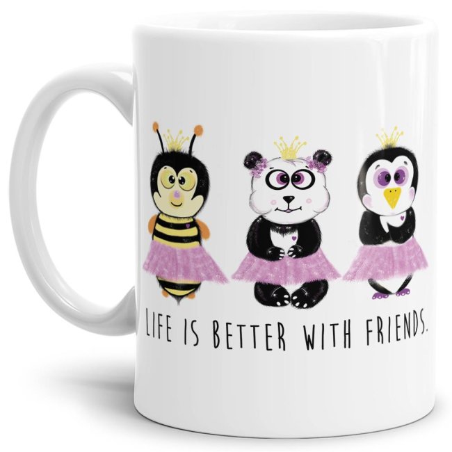 Tasse  Life is Better with Friends Weiss