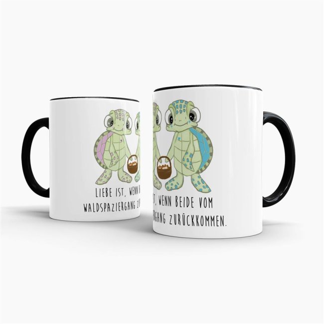 Schildkröte-Tasse Liebe ist, wenn beide vom ...