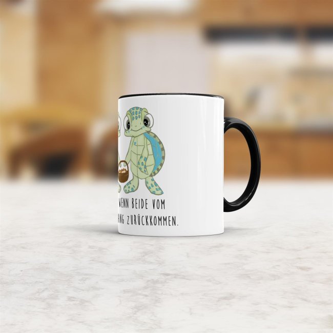 Liebe Ist Wenn Beide Vom Waldspaziergang Zurückkommen Schildkröte-Tasse Liebe ist, wenn beide vom Waldspaziergang zurückkom
