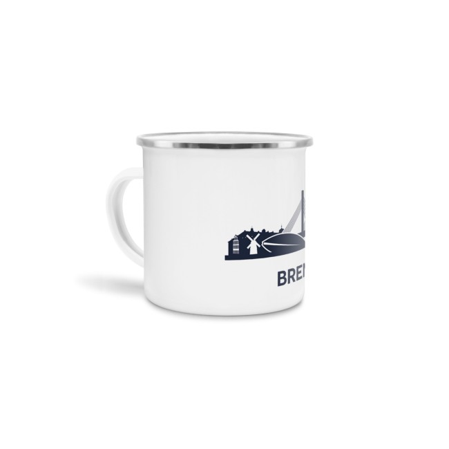 Emaille-Tasse - Skyline Bremen